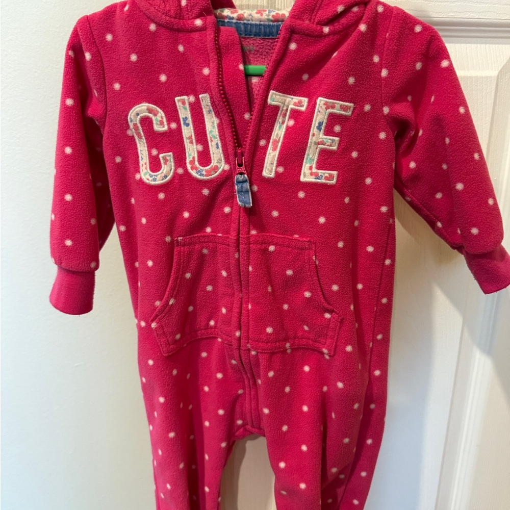 Carter's Pink Polka Dot Kids Footie